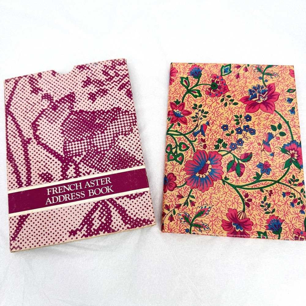 Avon French Aster Address Book Vintage Floral 1986 Stationery Pink Cottagecore